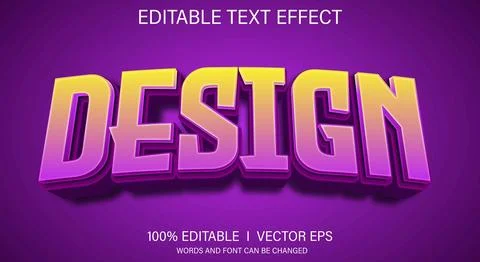 Design vector text effect with modern style design Illustration