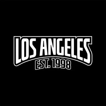 Design vector typography for t-shirt streetwear clothing. los angeles conce.. Stock Illustration
