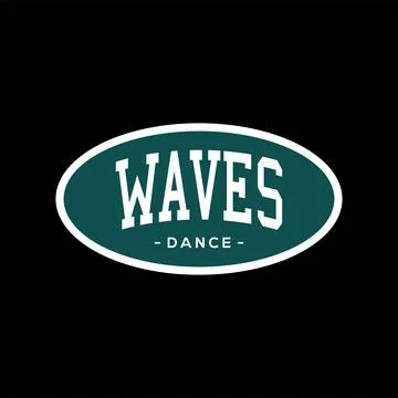 Design vector typography for t-shirt streetwear clothing. waves concept. wi.. Stock Illustration