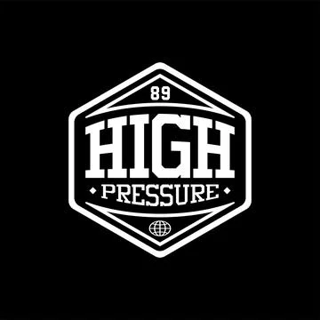 Design vector typography for t-shirt streetwear clothing. high pressure con.. Stock Illustration
