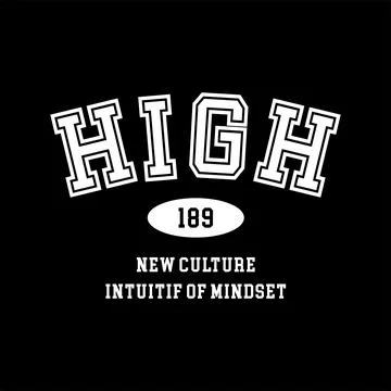 Design vector typography for t-shirt streetwear clothing. high concept. wit.. Stock Illustration