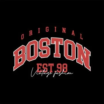 Design vector typography for t-shirt streetwear clothing. boston concept. w.. Stock Illustration