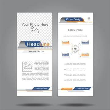 Design vertical template flyer banner. Vector illustration. Stock Illustration