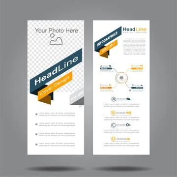 Design vertical template flyer banner. Vector illustration. Stock Illustration