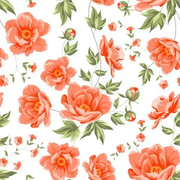 Design of vintage floral pattern. Stock Illustration