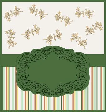 Design, vintage frame. invitation. vector Stock Illustration