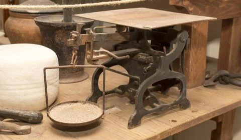 Design of vintage scales Stock Photos