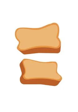 Design wall art bread slice cut unique abstract isolated Stock Illustration