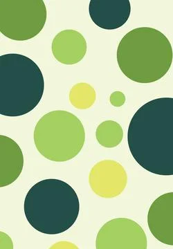 Design wall art bubble circle green unique abstract cute Stock Illustration