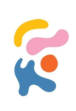 Design wall art bubble retro unique abstract colorful unique Stock Illustration