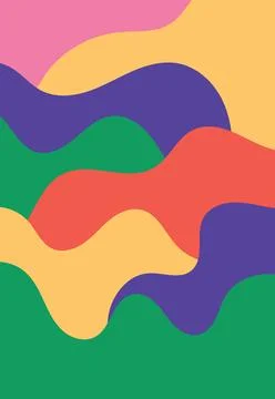 Design wall art liquid wave abstract unique bold vibrant Illustrazione stock
