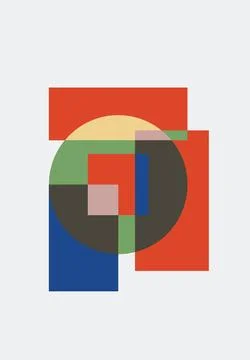Design wall art overlay old bauhaus classic geometric イラスト素材