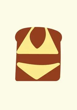 Design wall art poster bread lingerie unique aesthetic decoration 스톡 일러스트