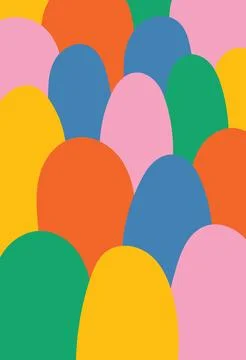 Design wall art poster stone retro abstract bold vibrant unique Stock Illustration