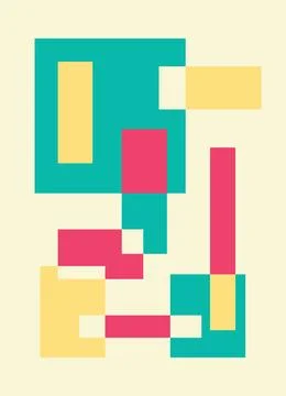 Design wall art square rectangle calm paste abstract unique Illustrazione stock