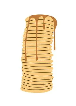 Design wall art stack pancake tower unique abstract Stock Illustration