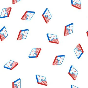 Design wall isometric icon seamless pattern Stock Illustration