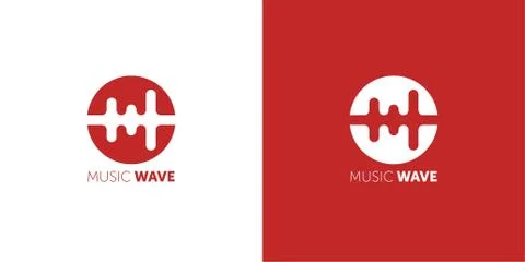 Design wave logo element. Abstract voice vector icon template set. You can use Stock Illustration
