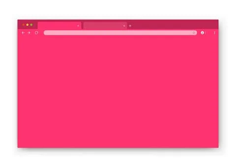 The design of the web browser window in pink on a white background 스톡 일러스트
