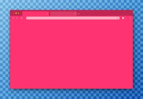 The design of the web browser window in purple on a transparent background. Stock Illustration