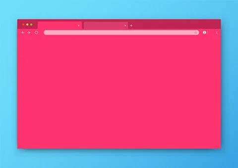 The design of the web browser window in purple on a blue background. Stock Illustration