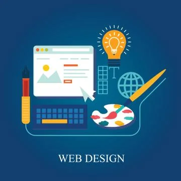Design Web Design Graphics Stock Illustration