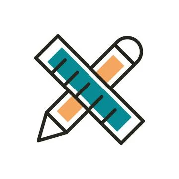 Design web development icon line and fill Stock Illustration