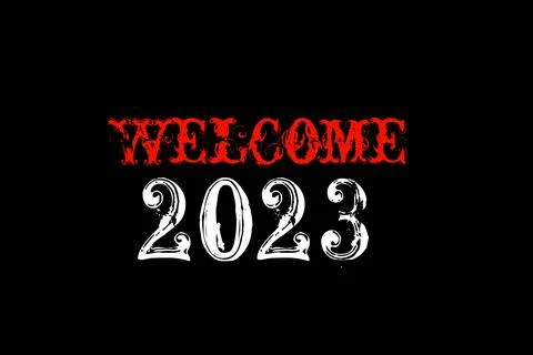 Design welcome 2023 theme Stock Illustration