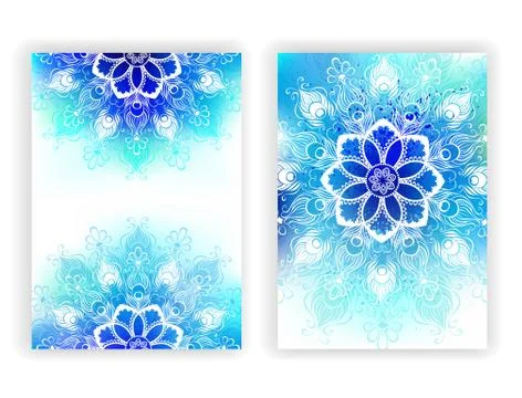 Design with white mandala Stock Illustration