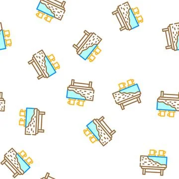Design wooden handmade table vector seamless pattern Stock Illustration