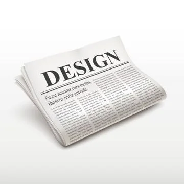 Design word on newspaper Stock Illustration