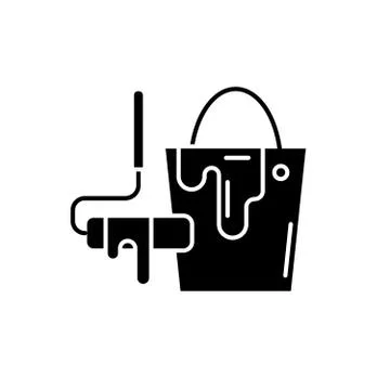 Design works black icon, vector sign on isolated background. Design works Stock Illustration