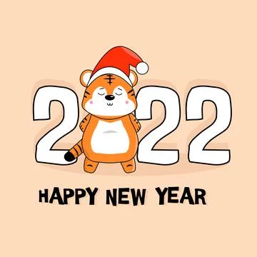Designation 2022 small tiger Stock Illustration