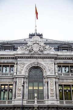 Designed Building in Madrid Spain Stock Photos