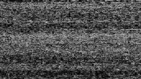 Designed Digital Black and White Glitch Video stock 166465065