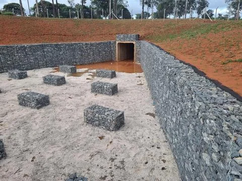 Designed drainage structure Stock Photos