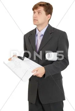 Designed with drawings in hands Stock Photos