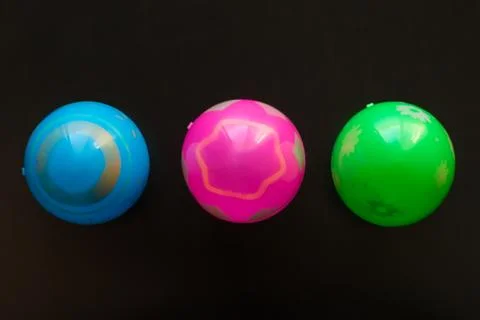 Designed Easter Eggs with a black background, Stock Photos