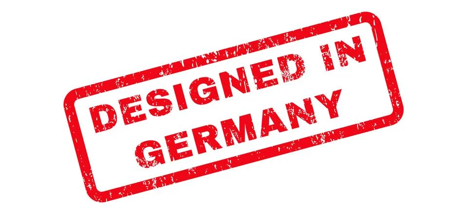 Designed In Germany Text Rubber Stamp Stock Illustration