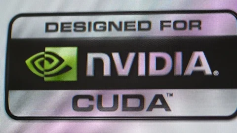 Designed for Nvidia Cuda GPU processor as seen on Apple Computers iMac Stock Footage 99138333