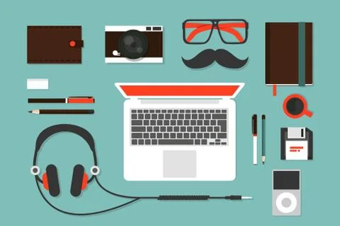 Designer accessories Stock Illustration