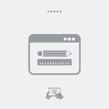 Designer app flat icon Stock Illustration