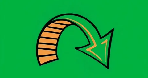 Designer applying striped orange arrow over transparent canvas, mixing blue Vídeo Stock 317480442