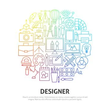 Designer Circle Concept Stock-Illustration