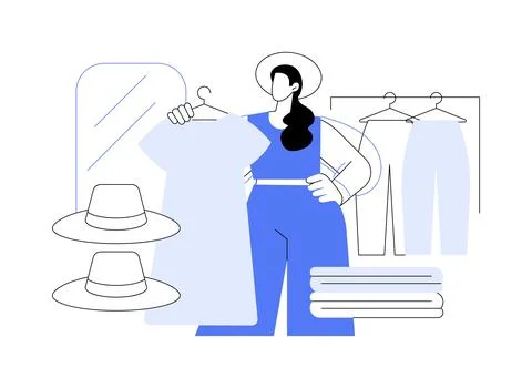 Designer collection isolated cartoon vector illustrations. Ilustración de archivo