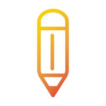 Designer creativity pencil internet web technology interface gradient style icon Stock Illustration