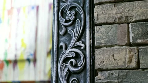 Designer decor. Creative interior of a trendy restaurant. 4K Stock Footage 99245284