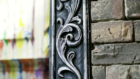 Designer decor. Creative interior of a trendy restaurant. 4K Stock Footage 99245367