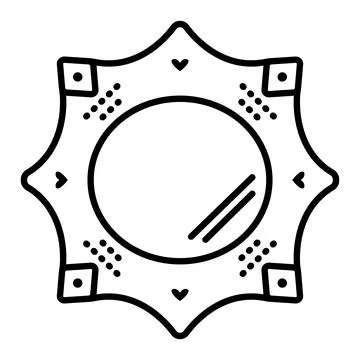 Designer decorative wall mirror Illustrazione stock