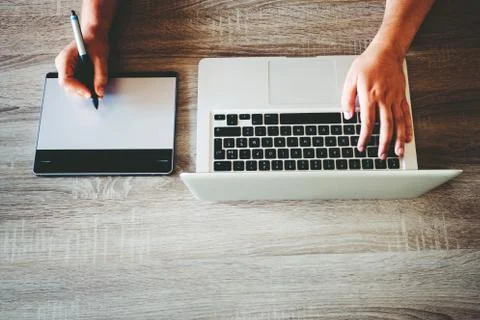 Designer desk Stock Photos